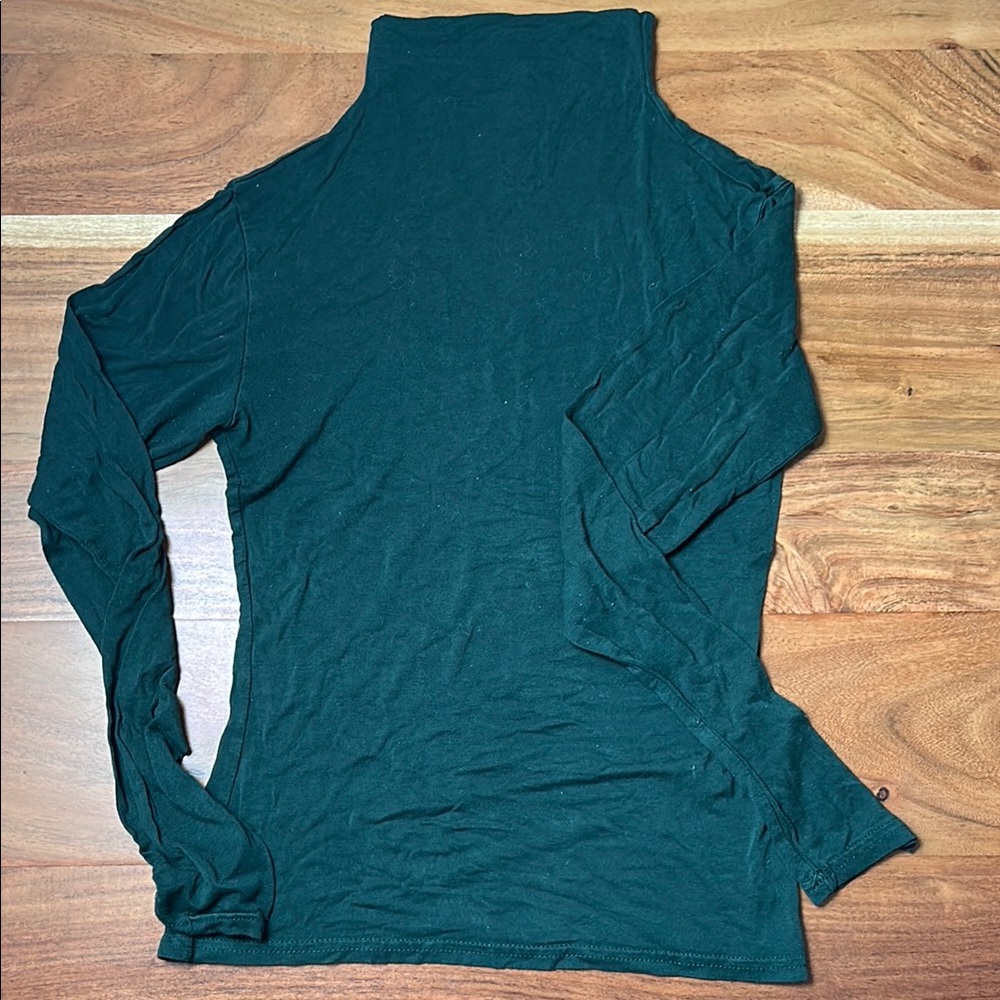 Dark Green Dynamite Long Sleeve Mock Neck T-Shirt